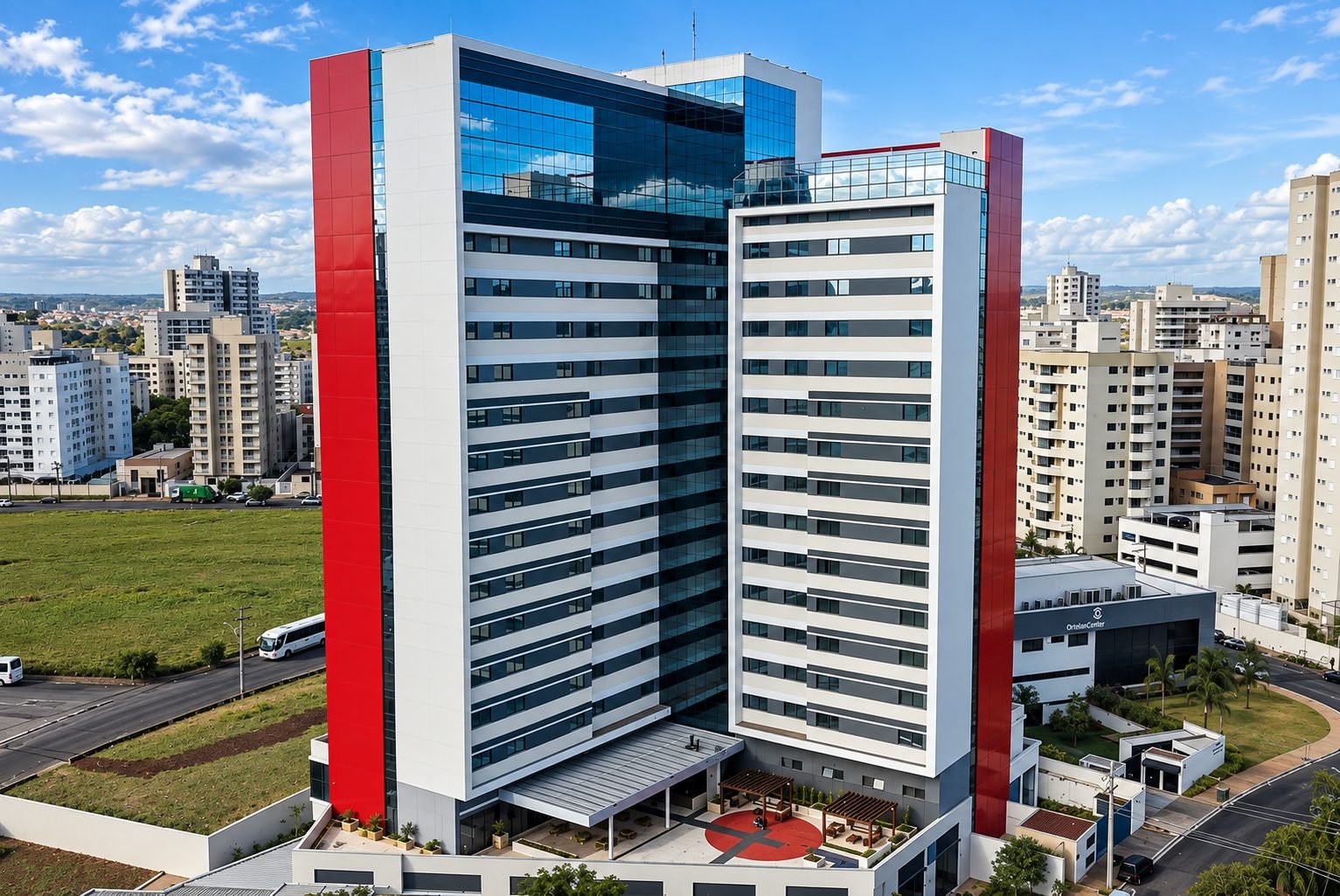 Edifício do Hotel Tryp by Wyndham em Ribeirão Preto